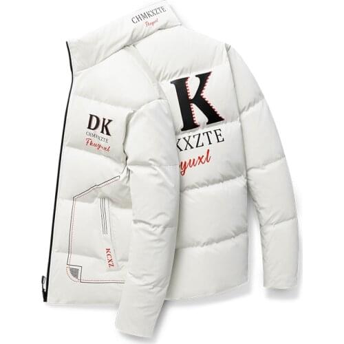 Mens Plus Size Bright Puffer Jackets for Winter 2021 Fashion Trends Thick Coats with Hood Japan Teens Harajuku Style Warm Padded