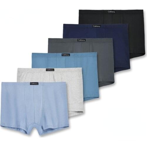 4pcs/lot Boxer Shorts Printed Panties Mens Underwear Mid-Waist Comfortable Breathable Underpants Male Plus Size U Convex Briefs