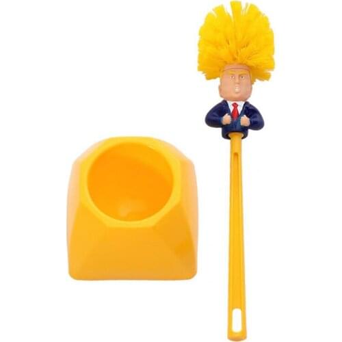 Creative Donald Trump Brush Toilet Supplies Set Brush Holders Wc Original Toilet Paper Bathroom Cleaning Accessories personalit