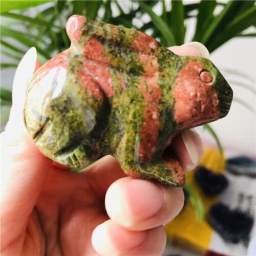 Natural Crystal Animal Statuette Pink Quartz Carved Tiger Eye Stone Rabbit Healing Reiki Energy Gemstone For Wicca Decor