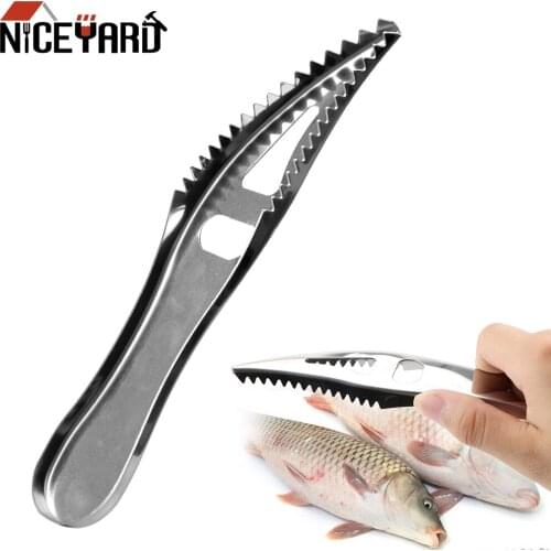 NICEYARD Fish Skin Scraper Fish Scale Planer Stainless Steel Cooking Tools Scaler Brush Seafood Tools Kitchen Accessories