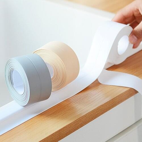 New Shower Sink Bath Sealing Strip Tape Mildew Strip for Bathroom Kitchen Self Adhesive Waterproof Wall Sticker Sink Edge Gap