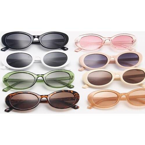 2021 New Retro Oval Small Frame Sunglasses Jelly Color Jelly Color Lents Women Fashion Gothic Trending Streetwear Sun Glasses
