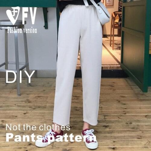 New style casual nine-point turnip trousers pattern clothing cutting diagram 1:1 physical pattern BCK-47