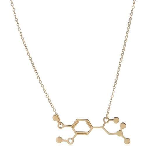 Wholesale Necklaces 10pc Adrenaline Molecule Science Jewelry Chemistry Structure Mix Color Floating Charm Locket Necklace