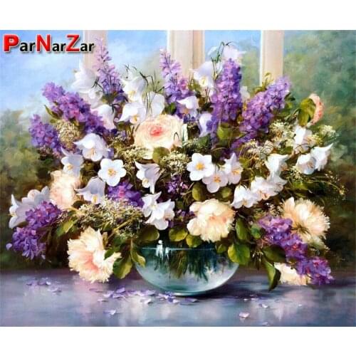 ParNarZar 5D Fragrant Flowers DIY Full Square Diamond Painting Embroidery Full Round Drill Craft Decor Cross Stitch Kits