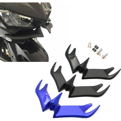 Motorcycle Aerodynamic Winglet Front ABS Plastic Fairing Race Fins Windshield For YAMAHA YZF-R3 R25