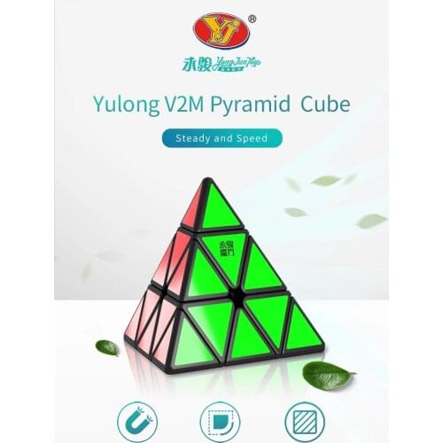 [Picube]Yj yulong V2M Magnetic Magic Pyramid Cube Stickerless Yongjun Magnets Triangle Puzzle Speed Cubes