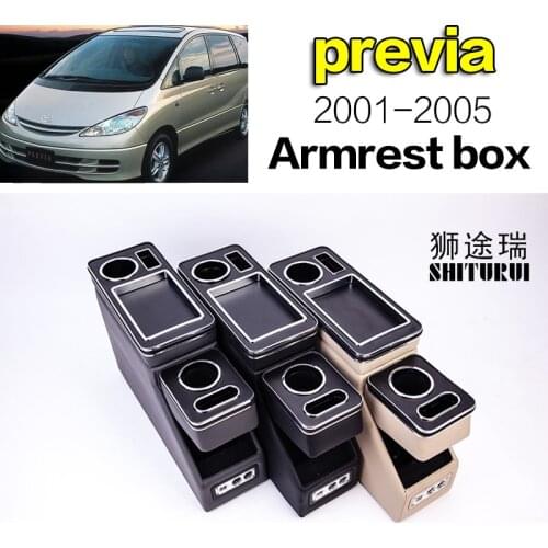 FOR Toyota previa 2001-2005 row front railing box set general business armrest central store Business car 3th 15CM16CM