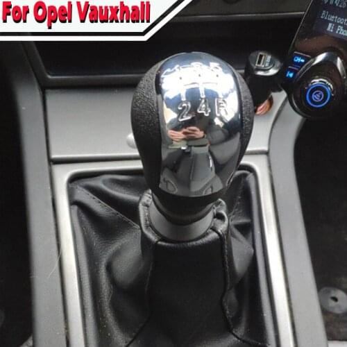 Black Chrome 5 6 Speed Car Gear Shift Lever Knob For Vauxhall for Opel Astra 2002-2005 Car Accessories