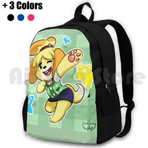 Isabelle Flourish Animal Outdoor Hiking Backpack Riding Climbing Sports Bag Isabelle Shizue Dog Shih Tzu Animal Acnl Doubutsu