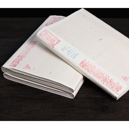 Sandalwood Bark Raw Xuan Paper Handmade Calligraphy Practice Xuan Paper 100sheets/lot Adult Chinese Painting Raw Xuan Paper