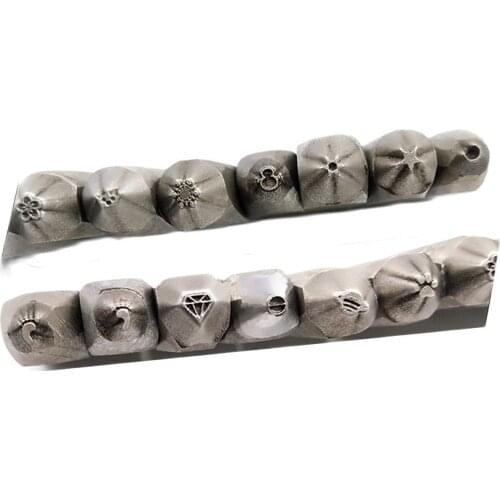 Jewelry Stamp Steel Punch Tool Star Moon Crown Snowflake Diamond Stamps for Leather Wood Jewelry Making Tool