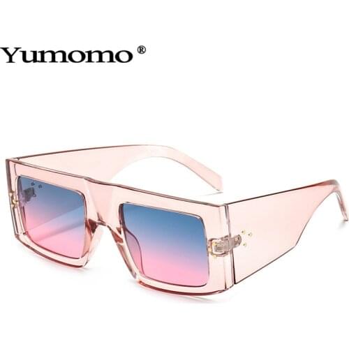 Fashion Goggles Women Steampunk Sunglasses Vintage Clear Pink Square Glasses Female Punk Uv400 Eyewear Men Shades