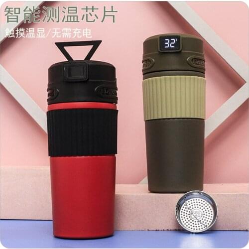 Smart Temperature Cup Vacuum Flask Cup Temperature Display Cup 304 Stainless Steel Portable Temperature Measurement Couple