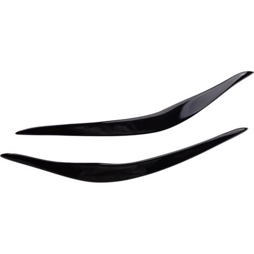 1 Pair Glossy Black Car Headlight Eyebrow Eyelid Cover Plastic Fit for BMW 2 Series F22 2014 2015 2016 2017 2018