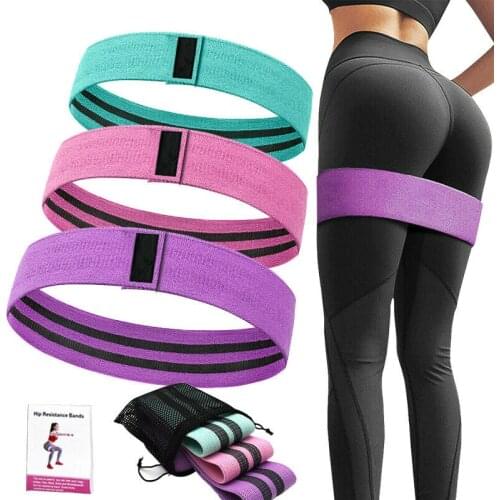 1PC Fabric Hip Resistance Bands Loop Wide Booty Butt Women Workout Exercise Yoga Booty Adjustable For Circle Squats Training