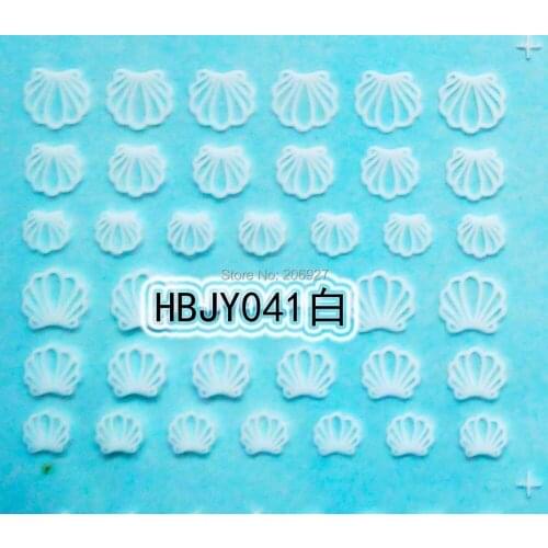 2PCS HBJY041-White Nail Art Cute Shell Sticker Nail Art Sticker