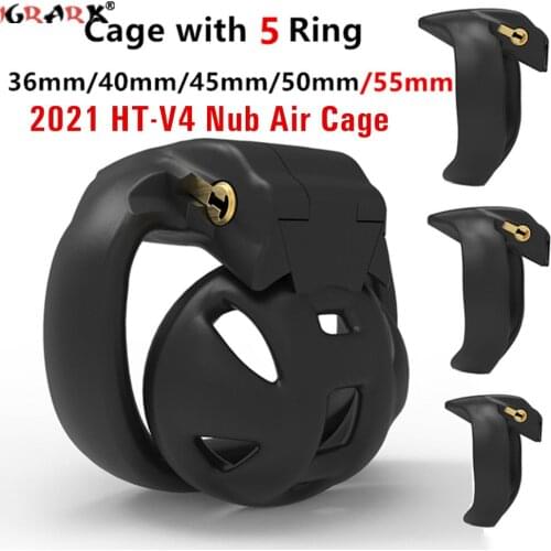 2021 HT-V4 Mamba Nub Cage Male Chastity Device Penis Rings Cock Cage Cobra Chastity Lock BDSM Adult Games Sex Toys For Men Gay