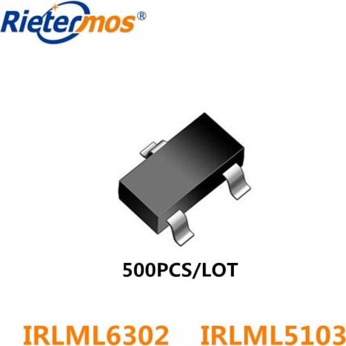 500PCS SOT23 P-CHANNEL IRLML6302TRPBF IRLML5103TRPBF IRLML6302 IRLML5103