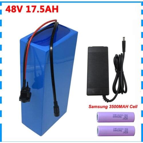 750W 48V 17AH Electric Bike battery Pack 1000W 48 V 21AH Ebike Lithium Batterie samsung 35E 18650 cell 30A BMS 2A Charger