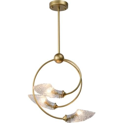 American Special Type Ring Pendant Lights Luxury Dining Room Restaurant Crystal Glass Bedroom Tube Pendant Lamps Deco Fixtures