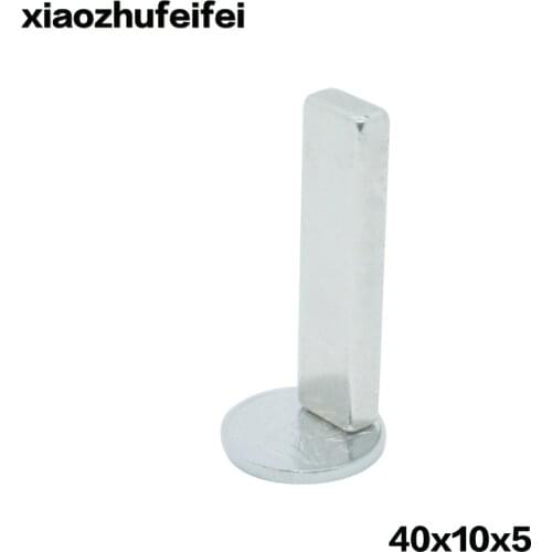 10pcs Big Strong Block Magnet 40 x 10 x 5 mm Rare Earth Neodymium Bulkndfeb Neodymium neodimio imanes 40*10*5mm