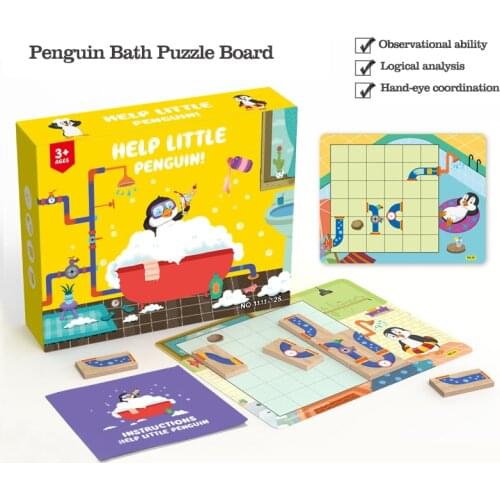 Montessori Baby Toys DIY Busyboard Montessori Educational Wooden Toys For Children Funny Train Reasoning Skills Creativity Games