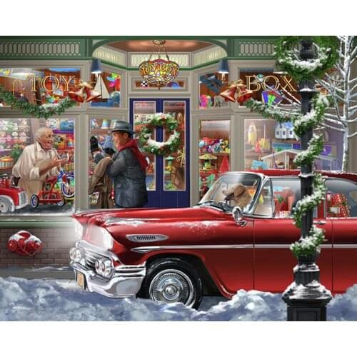 DIY Painting By Numbers Santa Claus Kit Oil Picture By Numbers Christmas Wall Art Painting on Canvas Home Decoration Gift
