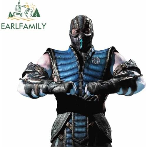 EARLFAMILY 13cm x 12.8cm for Arcade Mortal Combat Car Stickers Windows Anime Decal Surfboard Waterproof Windshield Decoration