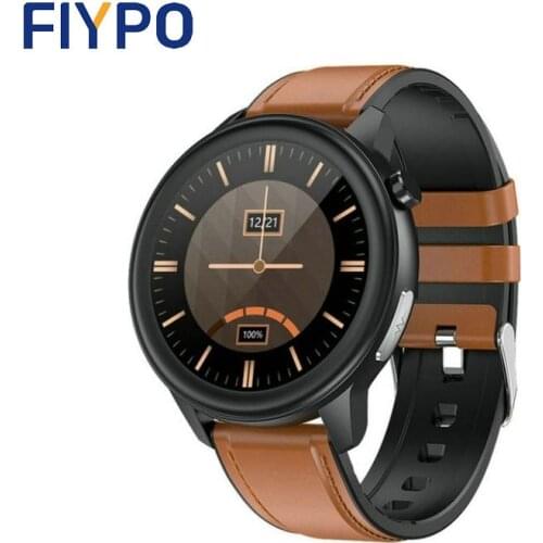 ECG Smart Bracelet E80 Body Temperature Monitoring ECG AI Diagnosis Respiratory Rate Metal Appearance Leather Strap Smart Watch