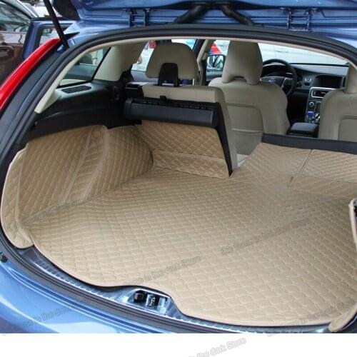 Lsrtw2017 for volvo v60 leather car trunk mat 2009 2011 2012 2013 2014 2015 2016 2017 2018 2019 2020 cargo liner accessories