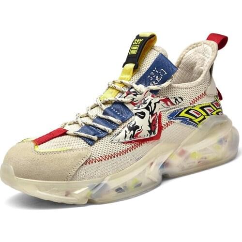 Fashion Dragon Male Sneakers Breathable Mesh Running Shoes for Men Damping Luxury Man Shoes Sport Comfortable Jogging Size 46