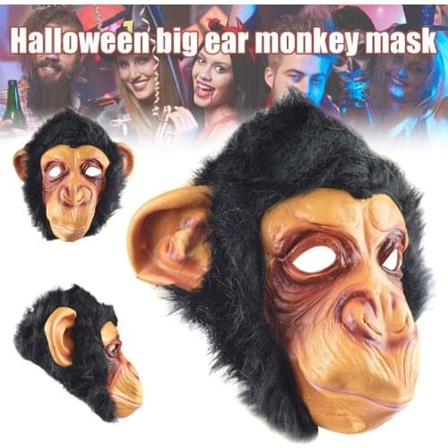 Halloween Monkey Mask Funny Animal Party Costume Head Fancy Props YH-17