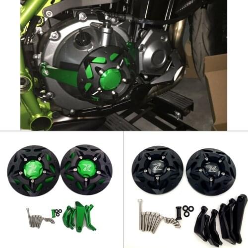 MTImport 2017 Z900 NEW CNC Engine Guard Protector For KAWASAKI Z900 2017 Engine Guard Case Slider Cover Protector Set Z 900