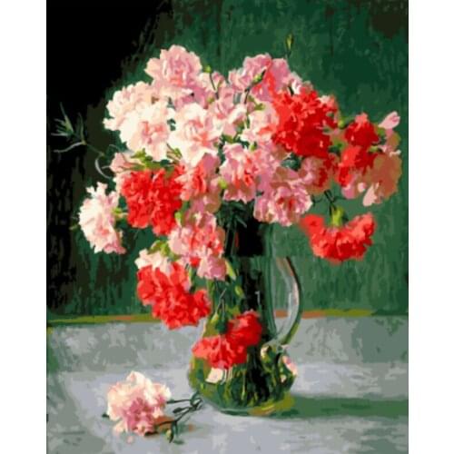 Flower Framed Pictures DIY Painting By Numbers Painting & Calligraphy Home Decor For Living Room Wall Art GX5469 40*50cm