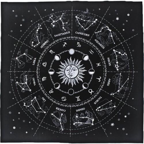 Divination Tarot Table Card Cloth Starry Sky Soft Velvet Tapestry Square