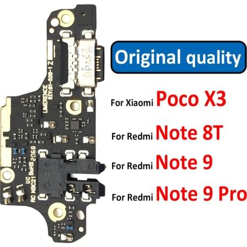 Original Charger Board PCB Flex For Xiaomi POCO X3 NFC USB Port Connector Dock Charging Cable For Redmi Note 8T 9s 9 Pro