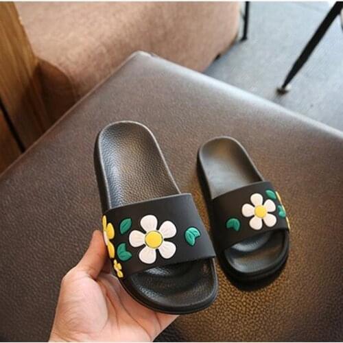 Summer Sun flower Slippers Beach Slides Home Slippers Flat Heel Sandals Women Shoes Indoor Flip Flops Zapatillas Mujer TX118