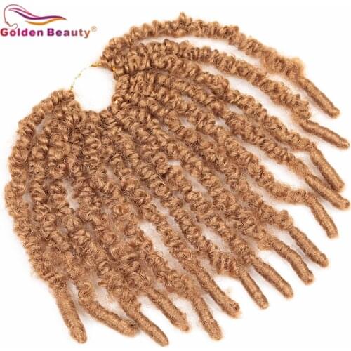 GoldenBeauty 10inch Bomb Braid High Temperature Fiber Synthetic Crochet Braiding Hair Spring Afro Twist For Black Women