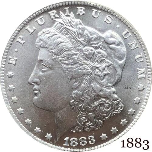 United States Of America 1883 Morgan One Dollar US Coin Liberty Cupronickel Silver Plated In God We Trust Copy Coin