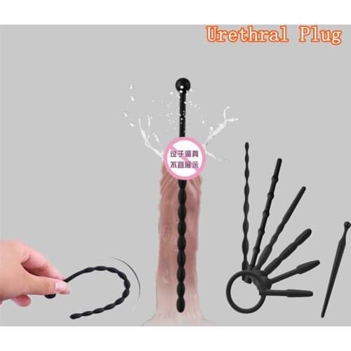 Urethral Dilator Urethral Plug No Vibrator Penis Plug Silicone Hollow Horse Eye Stimulation Orgasm Masturbator Sex Toys For Men
