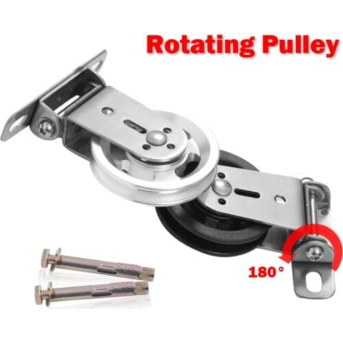 Rotating Gym Steel Bearing Pulley DIY Fixed Metal Single Wheel Block Heavy Duty for Cable Machine Lifting Workout Accessories