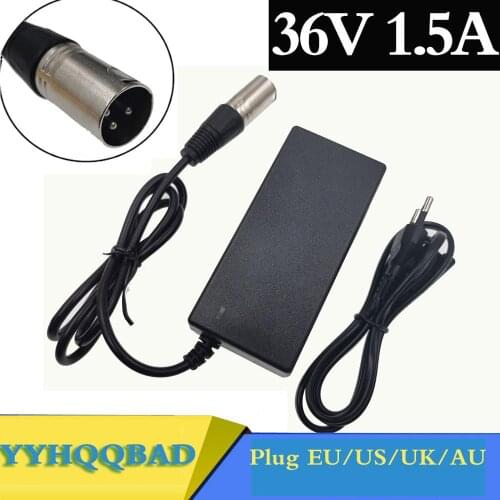 36V 1.5A 3-pin XLR lead-acid batteryE-bike Charger electric scooter e-bike wheelchair Charger