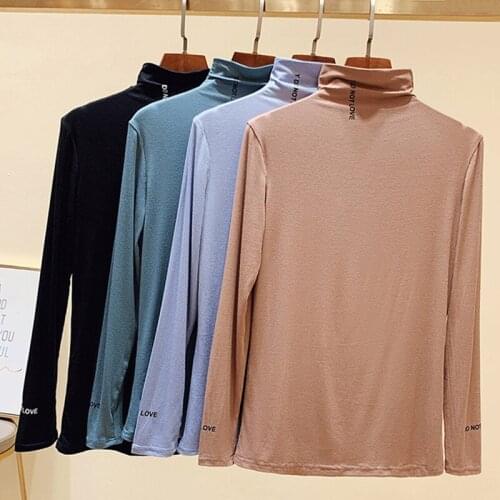 Gkfnmt Korean Autumn T Shirt Women New 2021 Spring Letter Modal Tshirt Female Long Sleeve T-Shirt Cotton Tee Shirt Femme Clothes