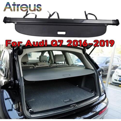 1set Trunk Parcel Shelf Cover for Audi Q7 2021 2020 2019 2018 2017 2016 Auto Accessories Retractable Rear Racks Spacer Curtain