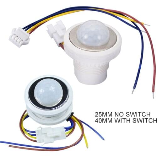 1PC 25/40MM AC IR Motion Sensor Switch Automatic Infrared Sensor Detector Control LED Lamp Intelligent Switch Light Control