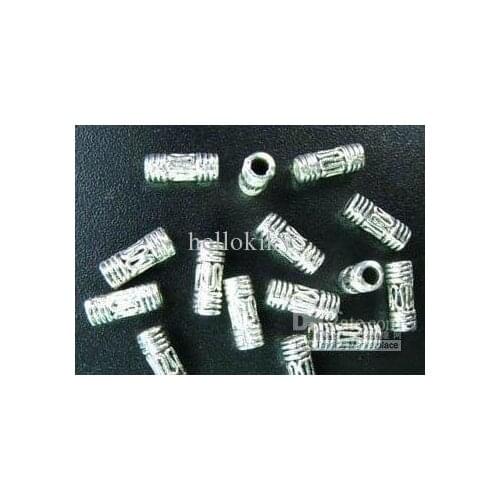 1800Pcs Tibetan silver wire curved tube spacer bead A27