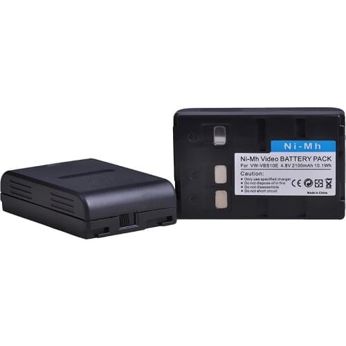 2pcs VW-VBS10E VW-VBS10 Battery for HHR-V211 P-V211 VBS10E VSB-0190 VSB-0200 VW-VBH10E VW VBS10 VW VBS10E, NV-A1 NV-RX11