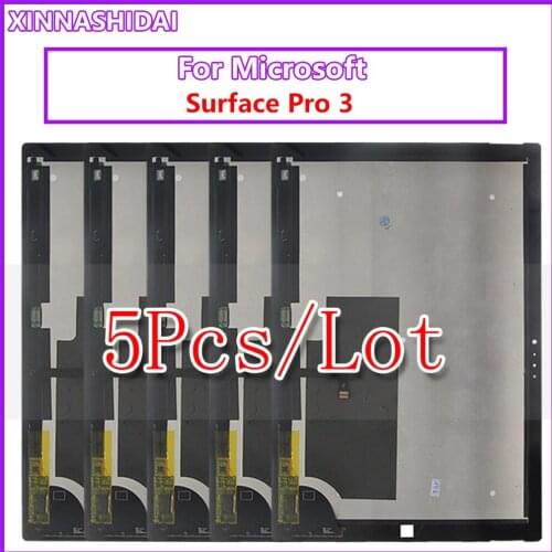 5Pcs/lot For Microsoft Surface pro 3 LCD Display Touch Screen Digitizer Assembly Replacement For Surface pro 3 LCD Original 1631